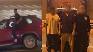 تحرك حاسم من الشرطة ضد سائق ومستقلي سيارة بالتجمع