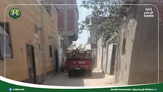 ضمن الموجة 27.. حملات موسعة لإزالة التعديات بالإسماعيلية (صور)