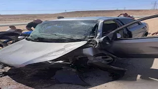 "العربية اطبقت".. مصرع أم وابنتها في حادث بطريق السويس - القاهرة