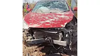 سقوط سيارة بركابها من أعلى كوبري "شبرا - بنها الحر"