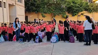 وسط استعدادات مكثفة.. بدء الدراسة في 4 مدارس بالسويس اليوم (صور) 