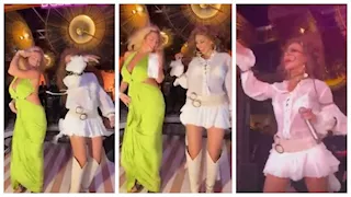 بفستان قصير وشفاف.. ميريام فارس ترقص في حفلها بالساحل الشمالي