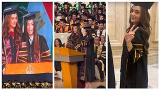 15 صورة من حفل تخرج ليلى أحمد زاهر وشقيقتها ملك