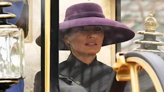 سر إطلالة ميلانيا ترامب المثيرة في زيارة بريطانيا.. 10 صور