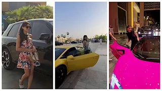 "فيراري ولامبورجيني".. مي عمر تستعرض سياراتها الفارهة في أحدث ظهور