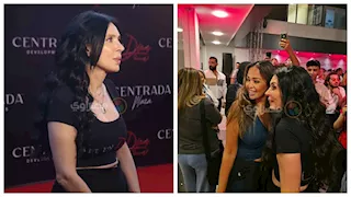 بالأحضان.. دينا تستقبل داليا البحيري وبدرة في افتتاح أكاديمية الرقص الشرقي