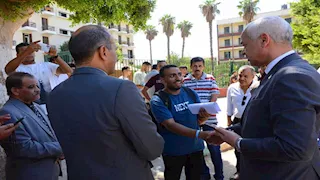 بالصور- نائب رئيس جامعة أسيوط يتفقد جناح ذوي الهمم بالمدن الجامعية