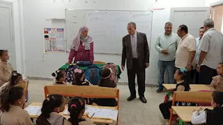  بالصورـ وكيل تعليم أسيوط يواصل متابعة انتظام الدراسة بساحل سليم