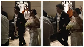 الصور الأولى لحفل زفاف ابنة شقيق محمد منير	