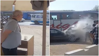 الحالة الصحية لأحمد شوبير بعد اشتعال سيارته  (صور)