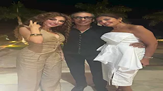 ميريام فارس تلبي دعوة السفير المصري وزوجته في لبنان (صورة)