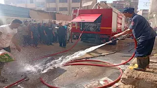 التهمت محتوياته بالكامل.. حريق هائل في مخبز بالمنوفية -صور