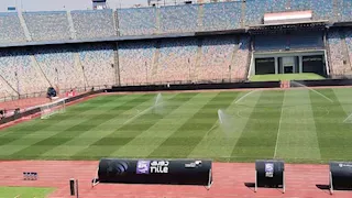 استاد القاهرة في يتزين قبل استقبال قمة الأهلي والزمالك (صور)