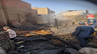 السيطرة على حريق اندلع في 5 أحواش للماشية بسوهاج (صور)