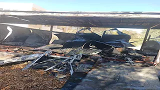 السيطرة على حريق في كرافان غاز بسوهاج -صور 