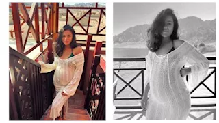 بإطلالة جريئة.. ثراء جبيل تبرز تطور حملها والجمهور: "افتكرتك شيرين" (صور)