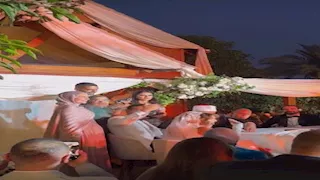 الصور الأولى من عقد قران وحفل زفاف هاجر السراج