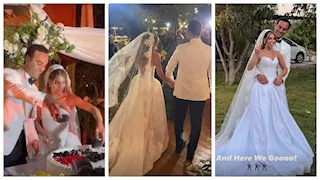 20 صورة.. هاجر السراج ترقص مع عريسها في حفل الزفاف