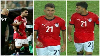 لقطة مثيرة للجدل لزيزو عقب استبداله بمباراة مصر وإثيوبيا