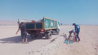 دهب تتجمل.. تنظيف شواطئ اللاجونا وحملة توعية للزوار (صور)
