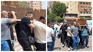 بالصور.. تشييع جنازة الفنان فكري عبد الحميد شبيه عادل إمام