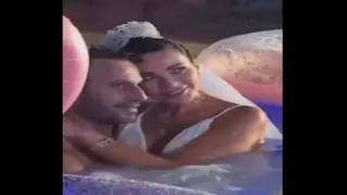 بفستان الزفاف.. داليدا خليل تحتفل مع عريسها داخل حمام السباحة (صور)