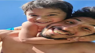 18 صورة من احتفال أحمد حجازي يحتفل بعيد ميلاد ابنه سفيان