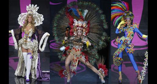 الأزياء التراثية في ملكة جمال الكون 2013: طريفة وغريبة 