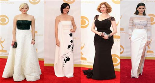 الأبيض والأسود يسيطران على فساتين نجمات حفل 2013 Emmy Awards