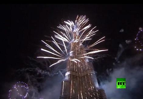 احتفالات عيد رأس السنة من برج خليفة في دبي