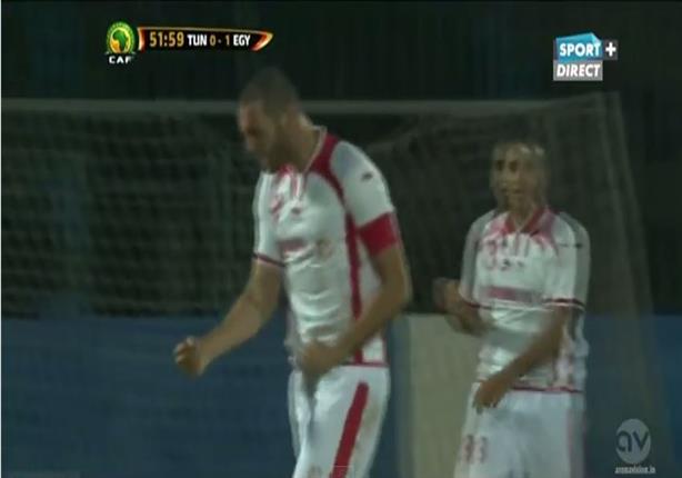 هدف التعادل لتونس أمام مصر