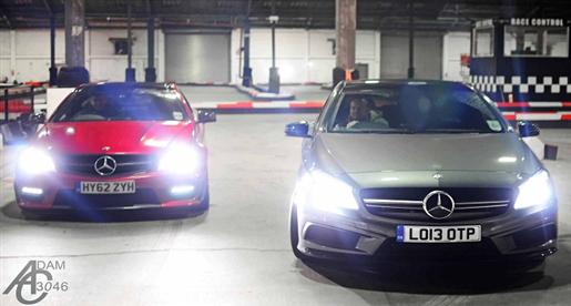 مرسيدس A45 AMG على مضمار الكارتينج