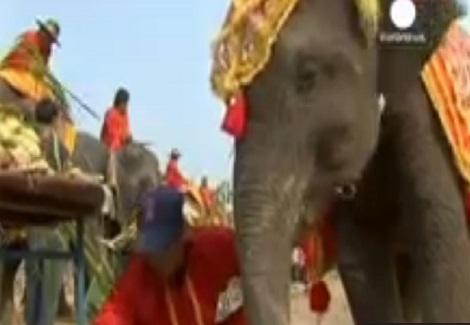احتفالات ''يوم الفيل'' بتايلندا