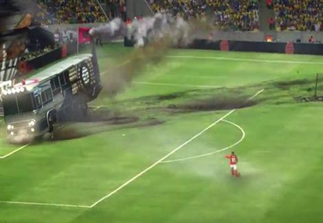 صاروخية روني تدمر حافلة برازيلية في أقوى إعلان تجاري