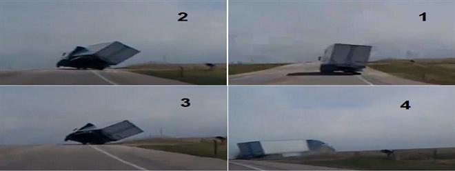 فيديو : مهارة خرافية لسائق شاحنة تنقذة من الموت فى آخر لحظة