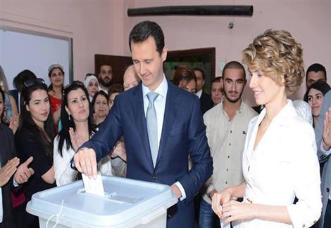بشار الأسد يدلي بصوته في الانتخابات الرئاسية السورية