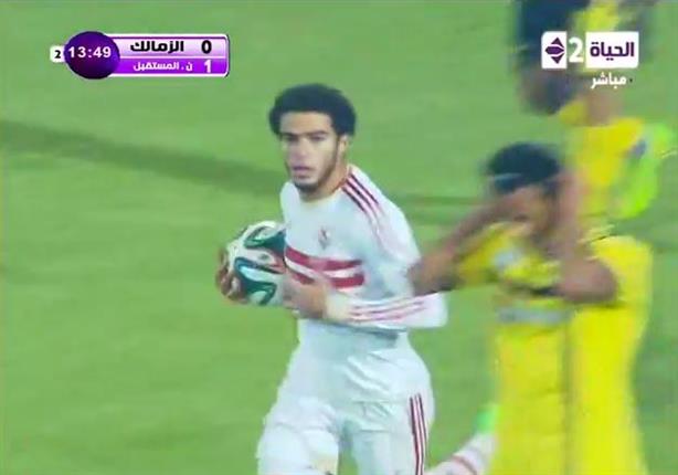 أحمد علي يحرز هدف التعادل للزمالك في مرمى النجوم 