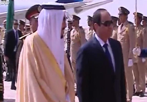 مراسم إستقبال الرئيس السيسى بالرياض في حضور الملك سلمان بن عبد العزيز 