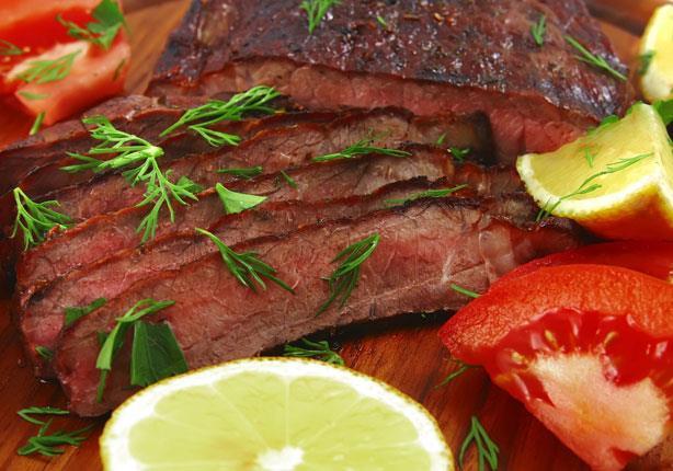 شرائح اللحم البقرى بالخضروات                                                                                                                                                                            