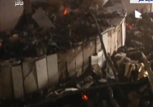 لقطات من داخل قاعة المؤتمرات تكشف تدمير وحرق القاعة الرئيسية بالكامل  