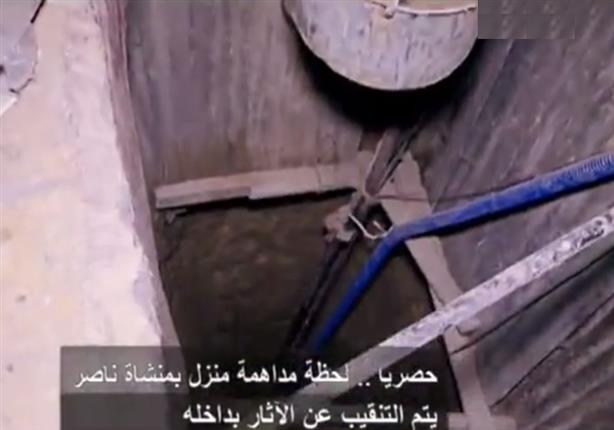 العثور على حفرة للتنقيب تتخطى الـ 70 متر بمنزل بمنشأة ناصر