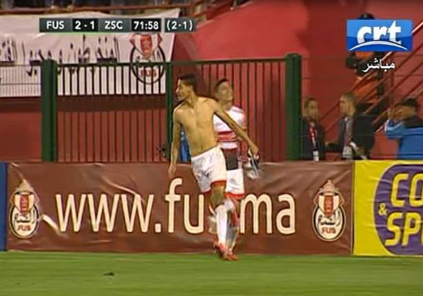 الهدف الثاني للفتح الرباطي في مرمى الزمالك