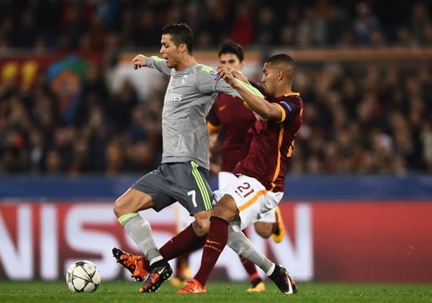 لقطة كوميدية لرونالدو في مباراة روما وريال مدريد