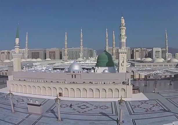 شاهد الكاميرا الطائرة داخل المسجد النبوي
