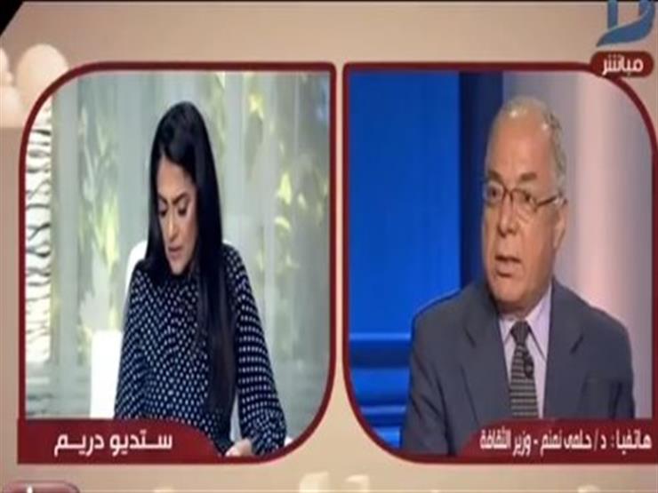 مشادة كلامية بين وزير الثقافة والإعلامية منة فاروق- فيديو 