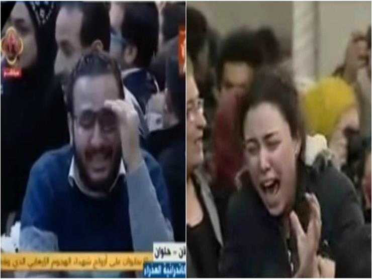 صراخ أهالي شهداء كنيسة حلوان أثناء تشييع الجثامين - فيديو