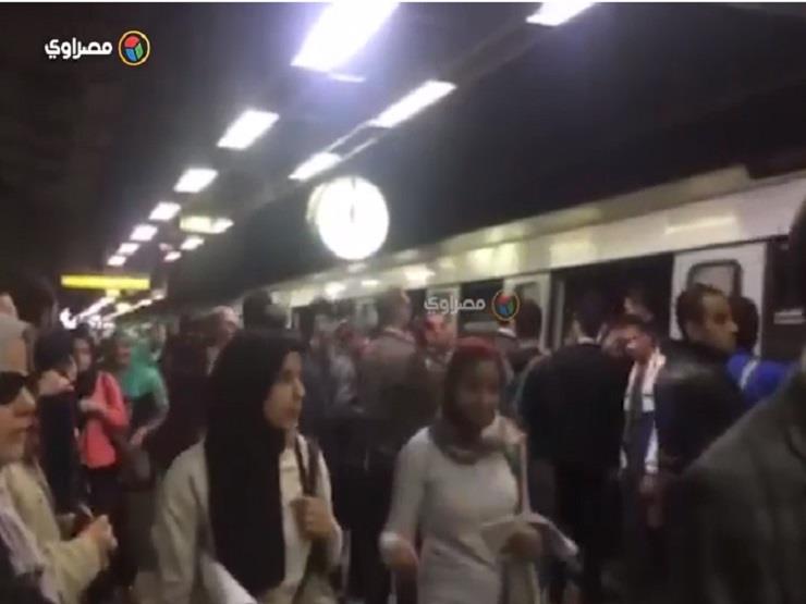فيديو يرصد ارتباك حركة "الخط الثاني" بعد تعطل مترو الأنفاق