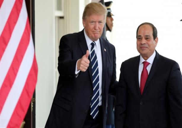 الرئيس السيسى ونظيره الأمريكي ترامب               