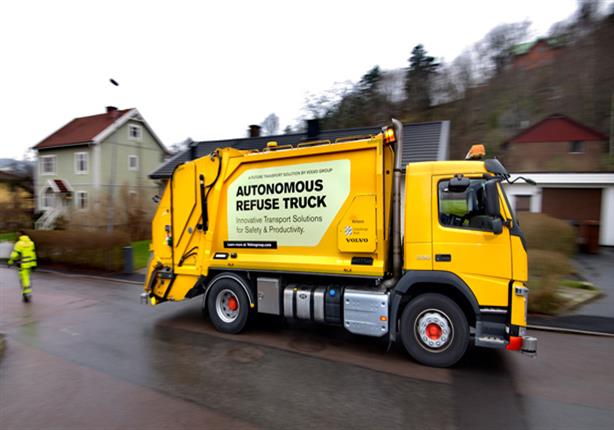 بالفيديو.. فولفو تختبر شاحنة ذاتية القيادة لجمع النفايات