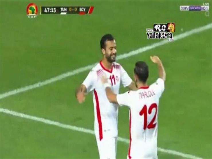 الهدف الأول لتونس أمام مصر